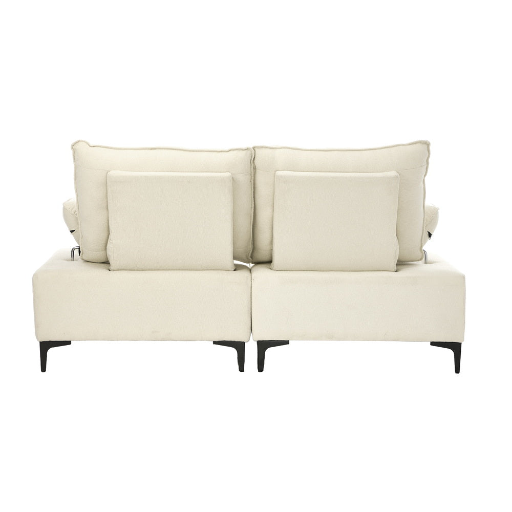 2 Seater Love Seat Couch Sofa Lounge Side Pocket Armrest
