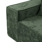 300cm Modular Sofa Compressed Convertible Chenille Green