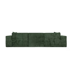 300cm Modular Sofa Compressed Convertible Chenille Green