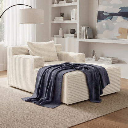 Chaise Chair Corduroy Single Sofa Couch