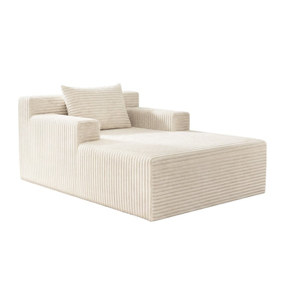 Chaise Chair Corduroy Single Sofa Couch - 2