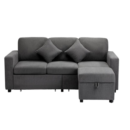 3 Seater Sofa Modular Couch Drawers Ottoman Velvet