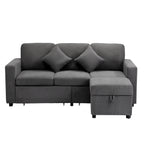 3 Seater Sofa Modular Couch Drawers Velvet