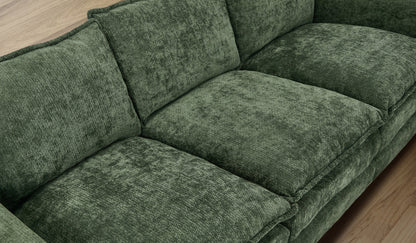 Green 3 Seater Sofa Chenille 188x75x85cm