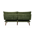 3 Seater Sofa Bed Recliner Convertible Chenille Couch Green