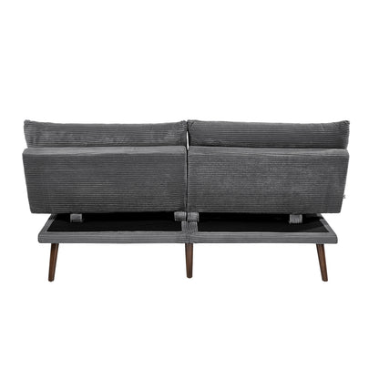 Grey Sofa Bed Recliner 172x82x82cm