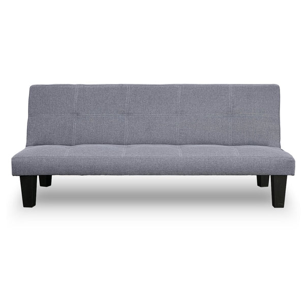  2 Seater Modular Linen Fabric Sofa Bed Couch - Dark Grey