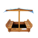 Beach Adventure Awaits: Children's Outdoor Sandbox with Canopy