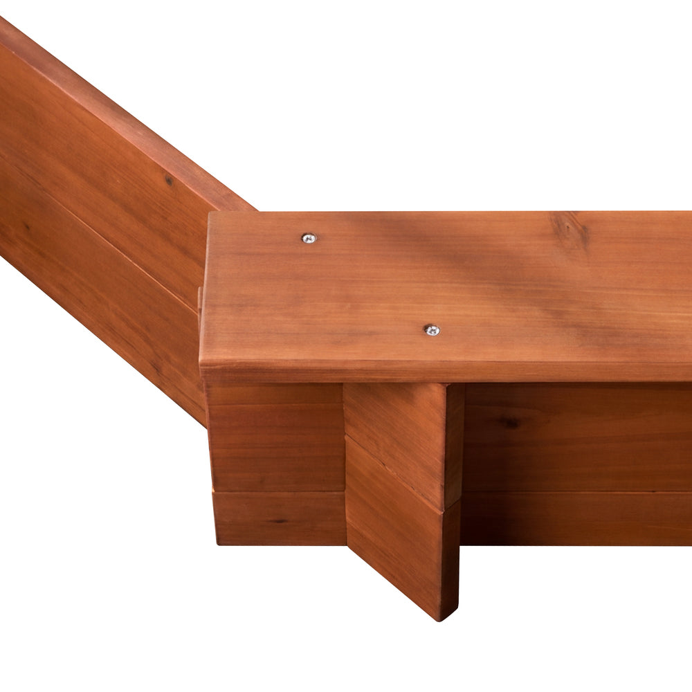 Octagonal Wooden Sandpit With Canopy 210x210x130cm