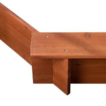 Octagonal Wooden Sandpit With Canopy 210x210x130cm