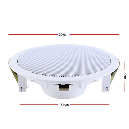 2 X 6" In Ceiling Speakers Home 80W Speaker Theatre Stereo Outdoor
