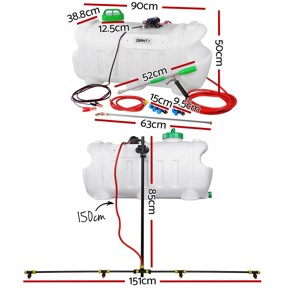 Weed Sprayer 100L Boom Garden Spray