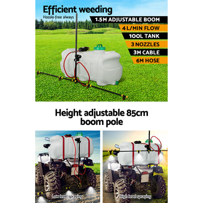Weed Sprayer 100L Boom Garden Spray
