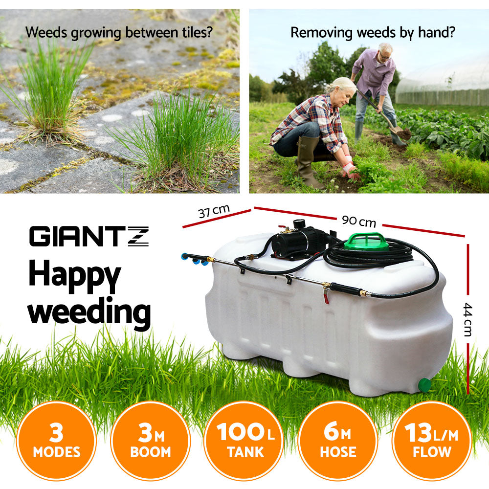 Weed Sprayer 100L 3M Boom Garden Spray