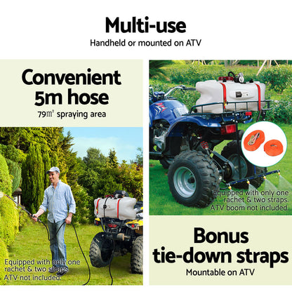 Weed Sprayer 60L 1.5M Fixed Boom Garden Spray