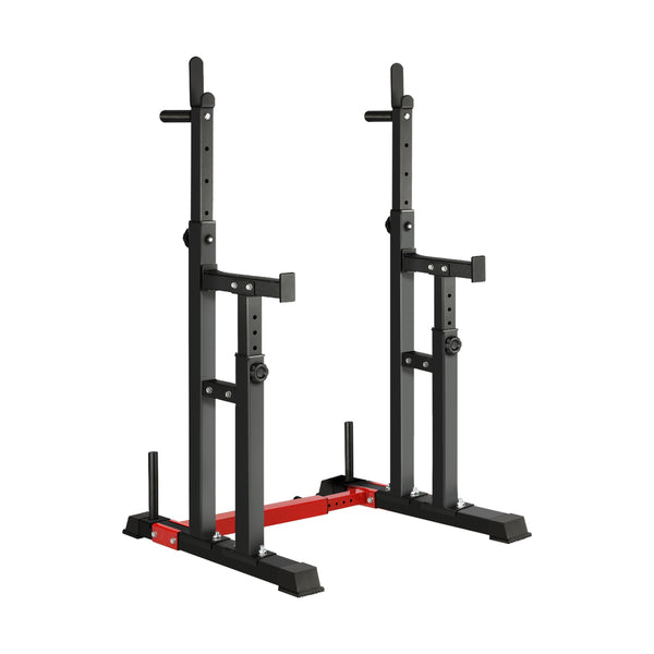  Barbell Bar Stand with Adjustable Squat Rack