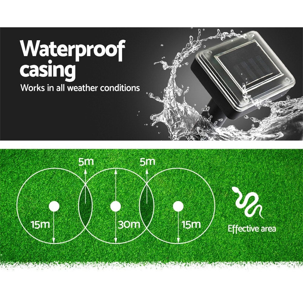 12X Multi Pulse Ultrasonic Solar Powered Pest Repellent