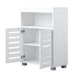 Shoes Storage Cabinet 2 Doors Black White Natural