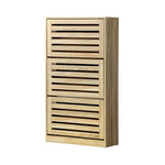 Shoes Rack Shoe Storage Cabinet Organiser Shelf 3 Doors 45 Pairs Wooden