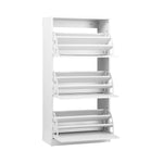 Shoes Rack Shoe Storage Cabinet Organiser Shelf 3 Doors 45 Pairs White