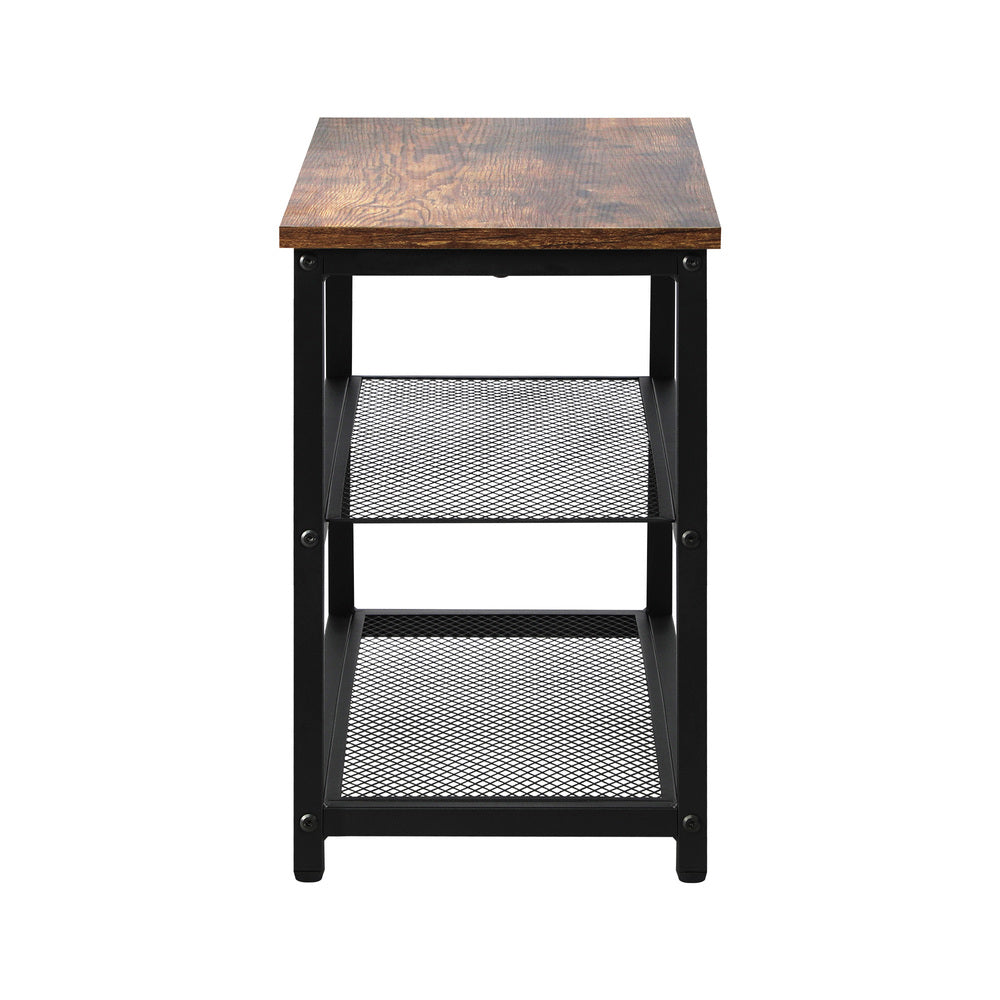 Shoe Storage Bench 3 Tier Industrial Shoe Rack Shelf with Seat Black
