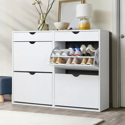 36 Pair Shoe Storage Cabinet White | HomeAndLiving
