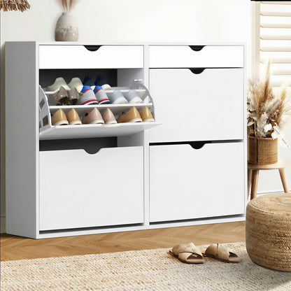 36 Pair Shoe Storage Cabinet White | HomeAndLiving - 8