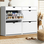 36 Pair Shoe Storage Cabinet White | HomeAndLiving