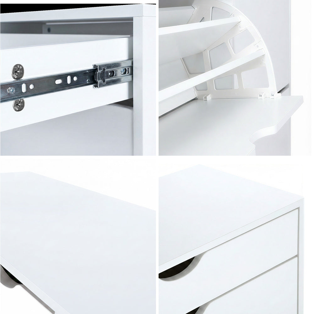 36 Pair Shoe Storage Cabinet White | HomeAndLiving - 9