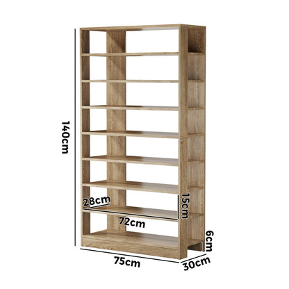 Shoe Rack 9 Tier Storage 75x30x140cm
