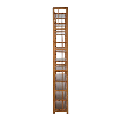 Shoe Rack Storage Organizer 11 Shelves Bamboo Brown
