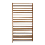 Shoe Rack Storage Organizer 11 Shelves Bamboo Brown