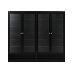 Shoe Storage Cabinet 4 Doors Shelf Black