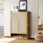 shoe-storage-cabinet-2-doors-rattan-black