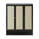 Shoe Storage Cabinet 3 Doors Rattan Style