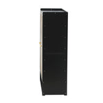 Shoe Storage Cabinet 3 Doors Rattan Style