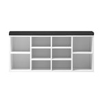 Shoe Bench 105cm Shoe Storage Cabinet Orgaiser Rack Storage Shelf Black and White