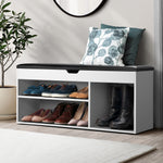 Shoe Cabinet Bench Shoe Storage Rack PU Padded Seat Organiser Shelf