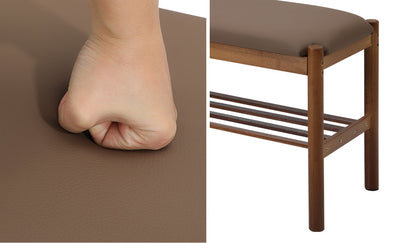 Shoe Bench Bamboo Shoes Rack Cabinet Shelf Stool 80cm