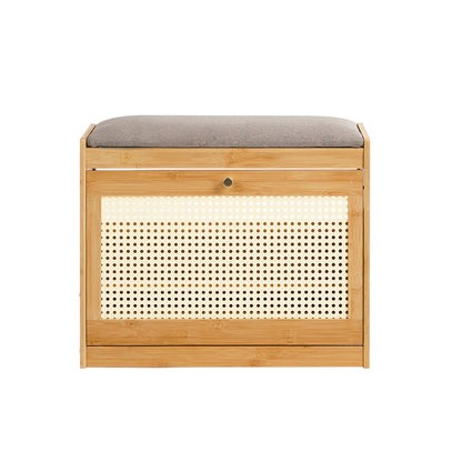 Shoe Storage Bench Bamboo Organiser Shelf with Seat 50cm & 70cm