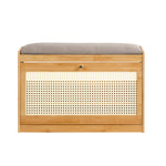 Shoe Storage Bench Bamboo Organiser Shelf with Seat 50cm & 70cm