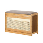 Shoe Storage Bench Bamboo Organiser Shelf with Seat 50cm & 70cm
