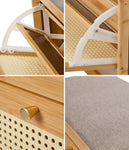 Shoe Storage Bench Bamboo Organiser Shelf with Seat 50cm & 70cm