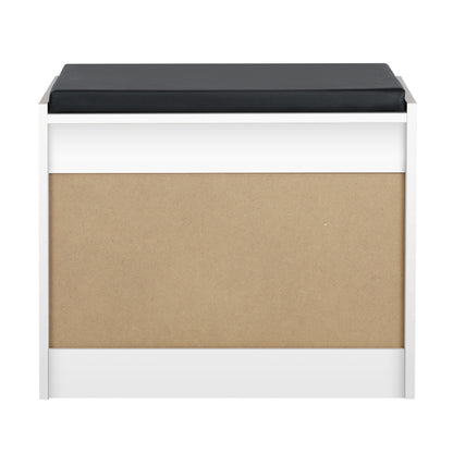 Compact Shoe Organizer Cupboard: Perfect for Small Spaces-Wooden\White