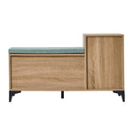 Shoe Cabinet Bench Storage Drawer 6 Shelves Polyester Seat