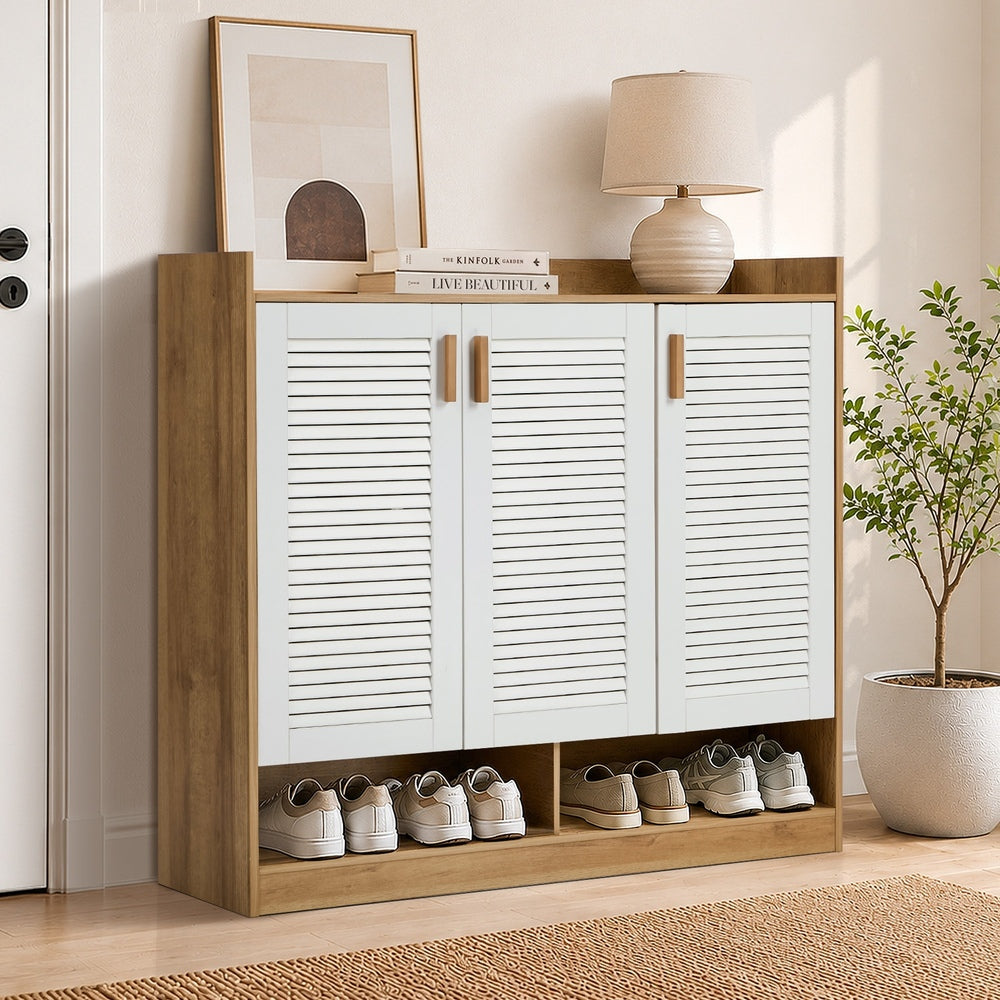 5-Tier Shoe Storage Cabinet 3 Doors | HomeAndLiving