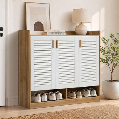 5-Tier Shoe Storage Cabinet 3 Doors | HomeAndLiving