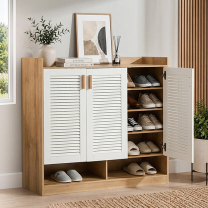 5-Tier Shoe Storage Cabinet 3 Doors | HomeAndLiving - 4
