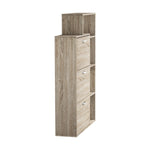 Wooden 3-Door Shoe Cabinet Storage Cupboard with Display Shelves Unit