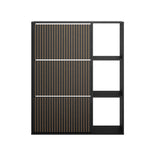 Shoe Rack Storage Cabinet with Display Shelves Black